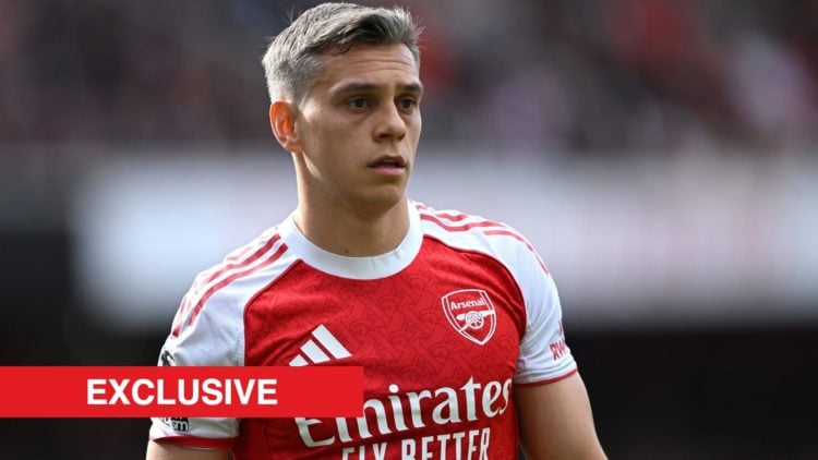 Leandro Trossard of Arsenal during the Premier League match between Arsenal FC and Newcastle United FC at Emirates Stadium, with Arsenal Insider Ex...