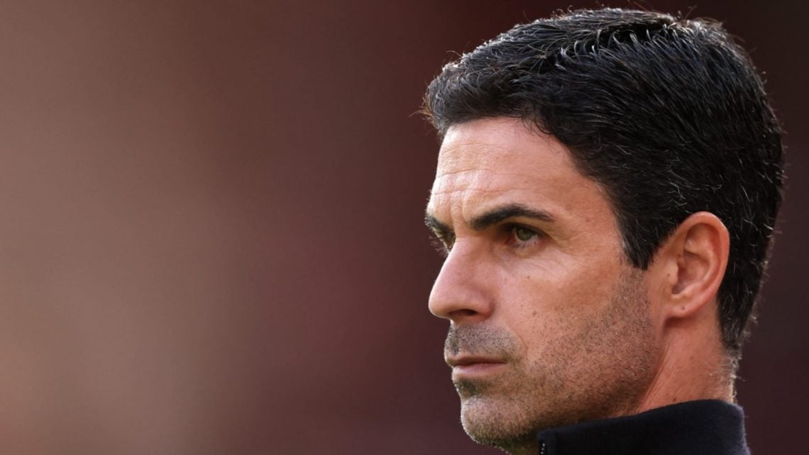 An image featuring Mikel Arteta looking on during Liverpool vs Arsenal