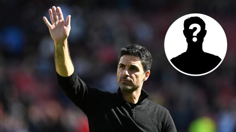 Mikel Arteta, Manager of Arsenal, acknowledges the fans after the team's victory during the Premier League match between Arsenal and Nottingham For...