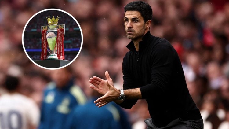 Arsenal's Spanish manager Mikel Arteta reacts on the touchline during the English Premier League football match between Arsenal and Nottingham Fore...