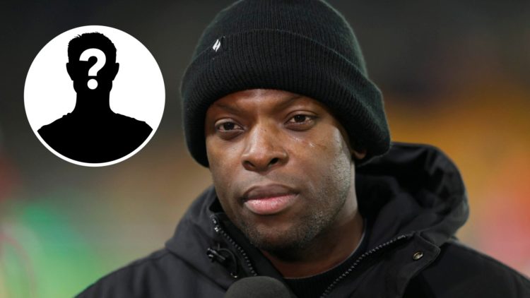 ESPN commentator Nedum Onuoha looks on during the Emirates FA Cup Third Round Replay between Wolverhampton Wanderers and Liverpool, with mystery pl...