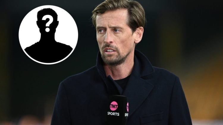 Former Footballer and television commentator Peter Crouch during the Premier League match between Wolverhampton Wanderers FC and Everton FC, with m...
