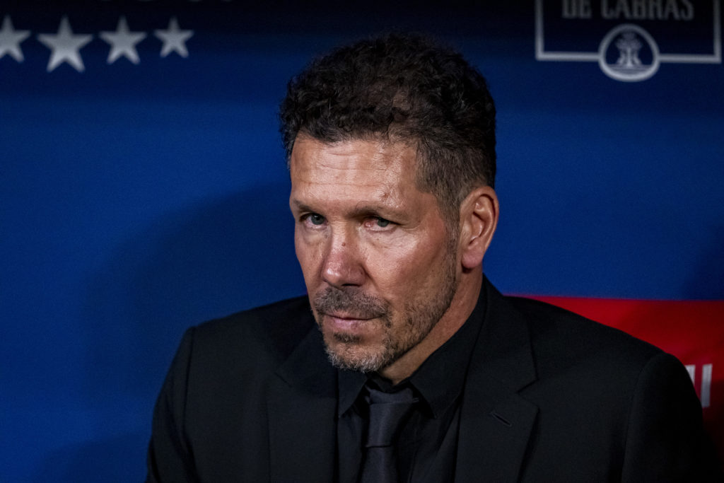 Diego Simeone looking on during an Atletico de Madrid game