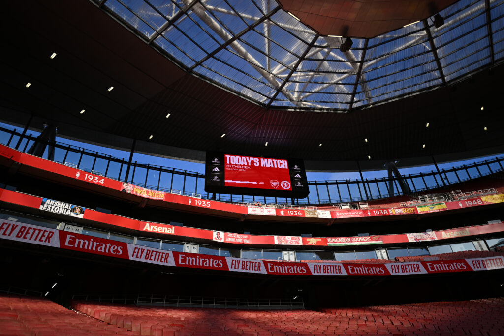 A general interior view of the Emirates Stadium, home of Arsenal
