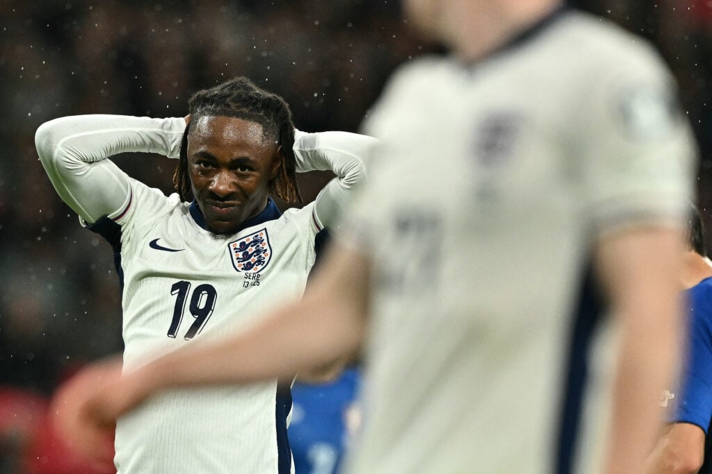 Eberechi Eze reacts during England v Serbia in FIFA World Cup 2026 Qualifier
