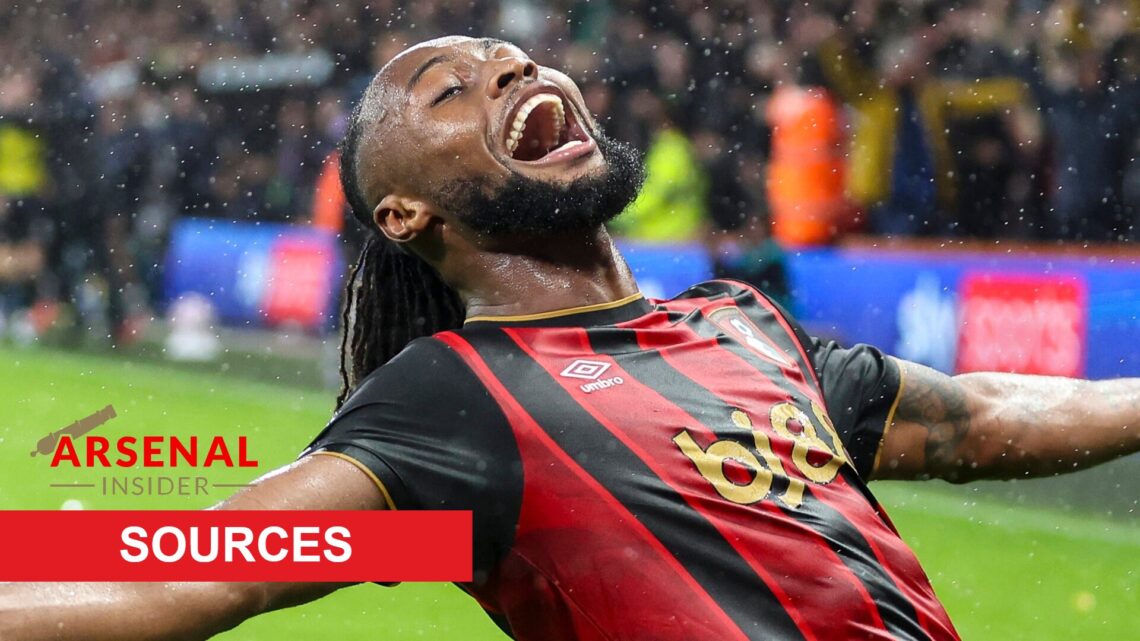 Arsenal target Antoine Semenyo celebrates goal for Bournemouth.