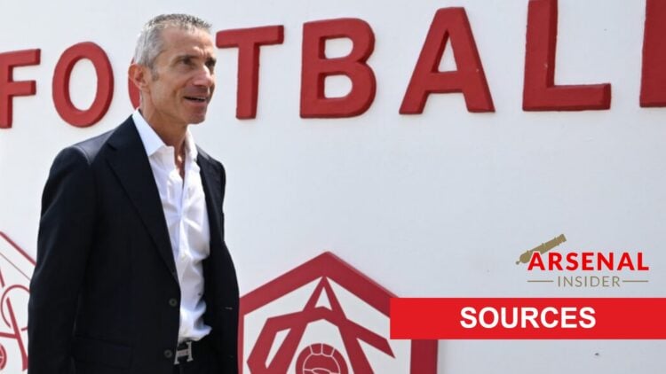 Arsenal sporting director Andrea Berta arrives at Sobha Realty Training Centre.