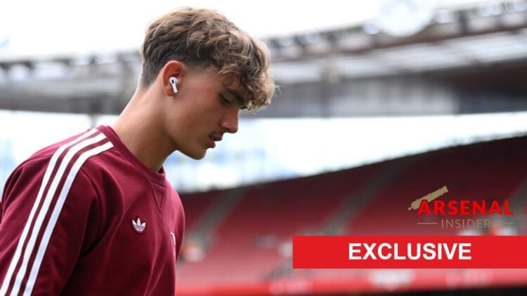 Arsenal midfielder Max Dowman arrives at the Emirates Stadium.