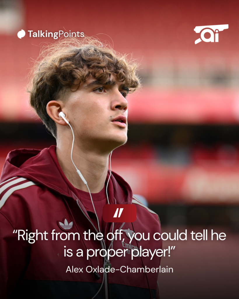 
Alex Oxlade-Chamberlain on Max Dowman