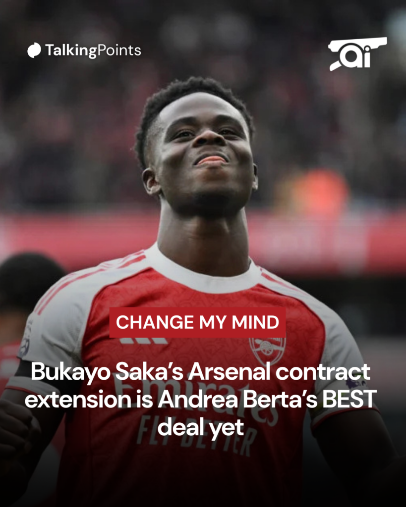 Bukayo Saka’s Arsenal contract extension is Andrea Berta’s BEST deal yet