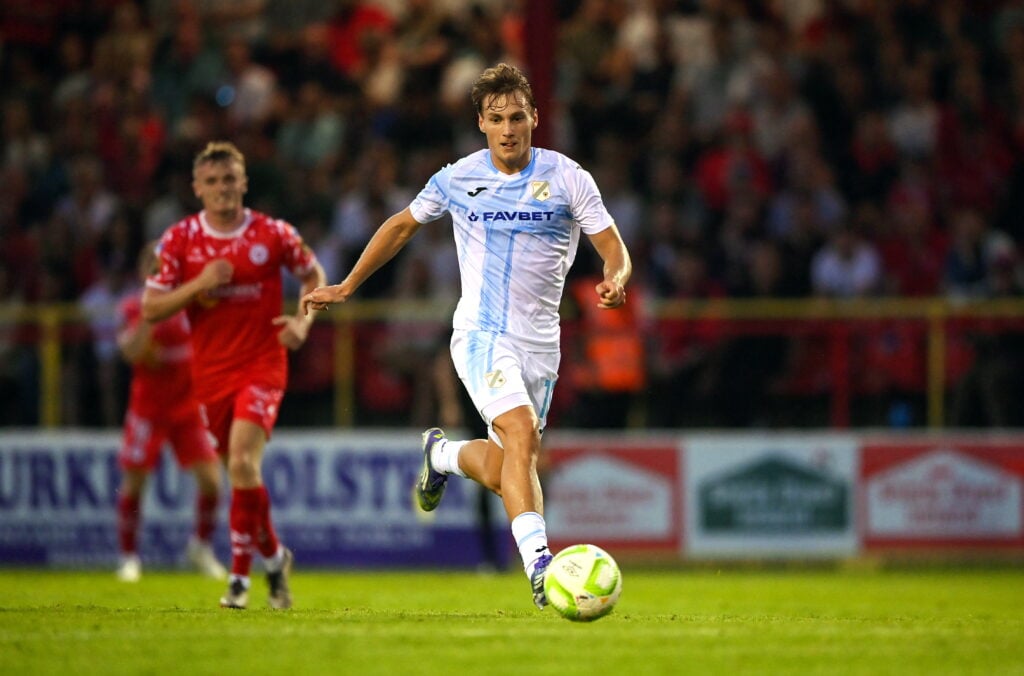 Toni fruk runs with the ball while playing for FC Rijeka