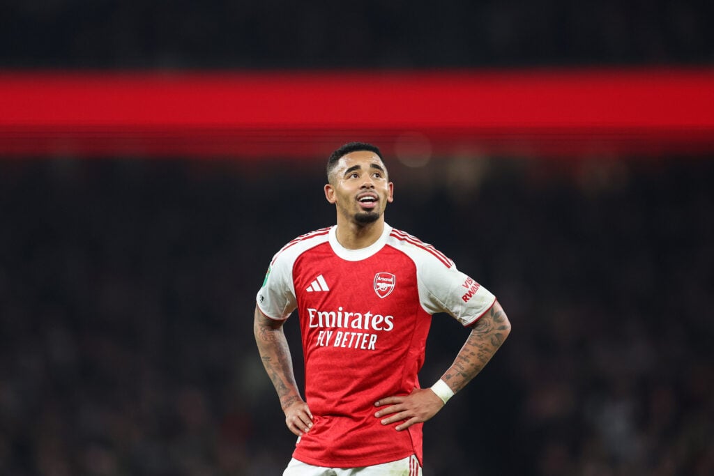 Gabriel Jesus of Arsenal during the Carabao Cup Quarter Final match between Arsenal and Crystal Palace at Emirates Stadium