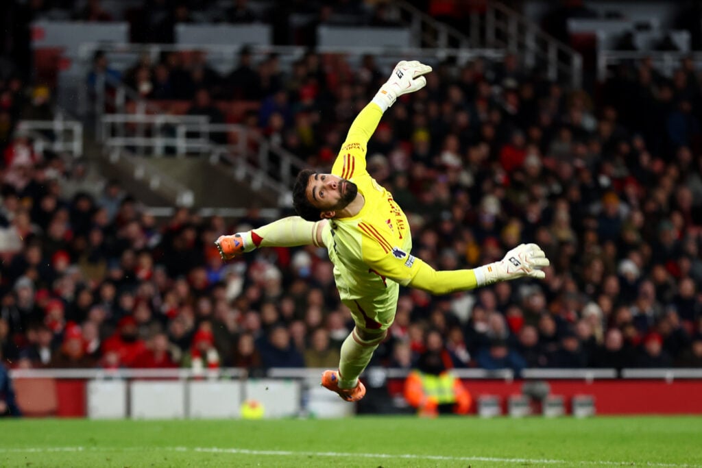 David Raya pulls off an incredible save during Arsenal vs Brighton