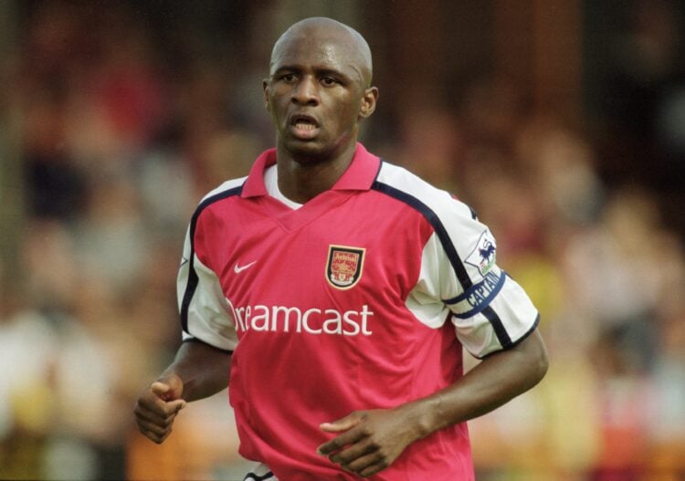 11 Aug 2001:  Patrick Vieira of Arsenal in action during the pre-season friendly match against Barnet played at Underhill, in London. Arsenal won t...