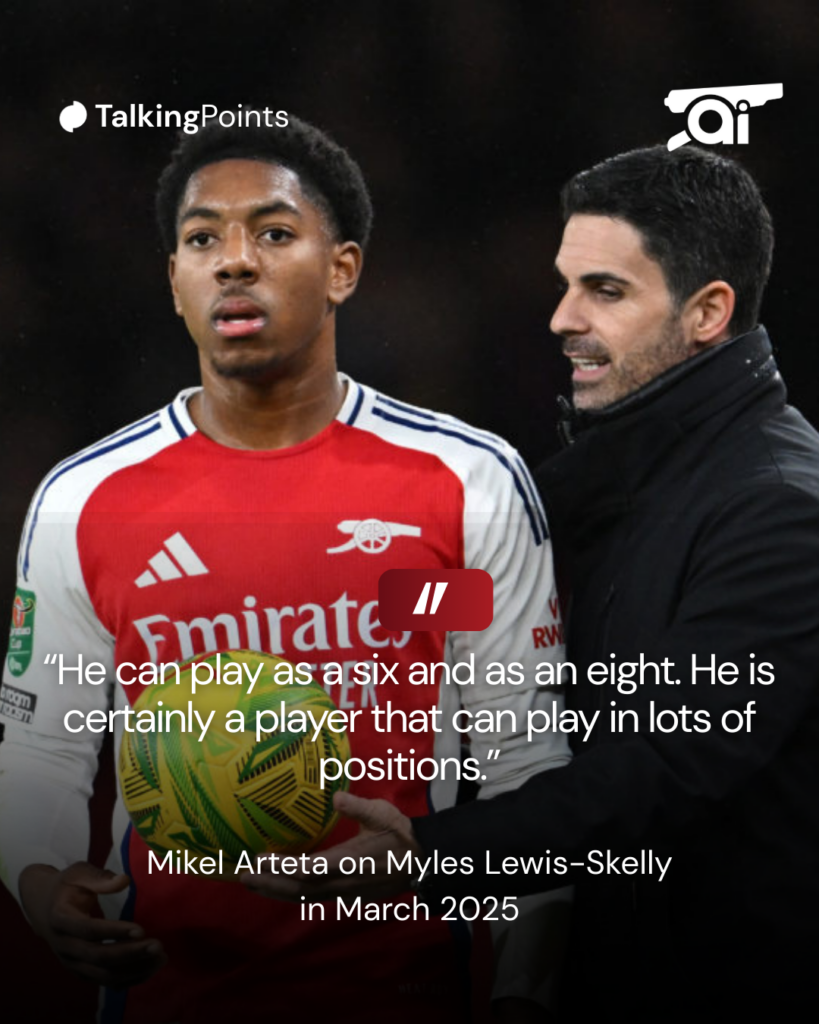 Mikel Arteta on Myles Lewis-Skelly