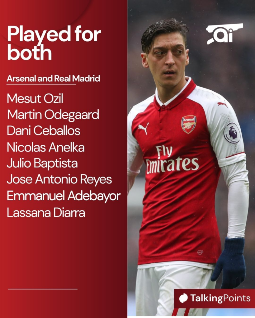 Played for Arsenal and Real Madrid