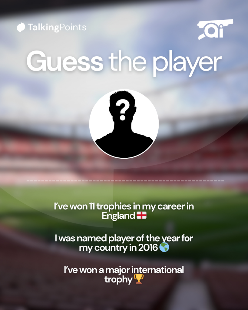 Arsenal guess who graphic.