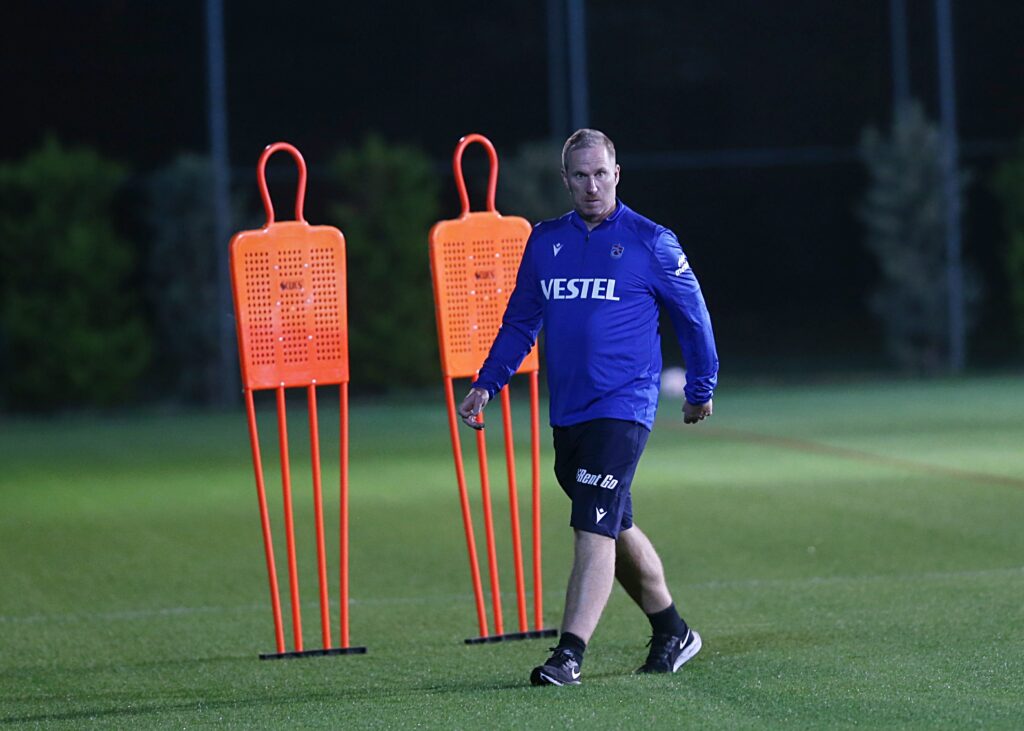 Thomas Gronnemark looking on during a Trabzonspor's training session