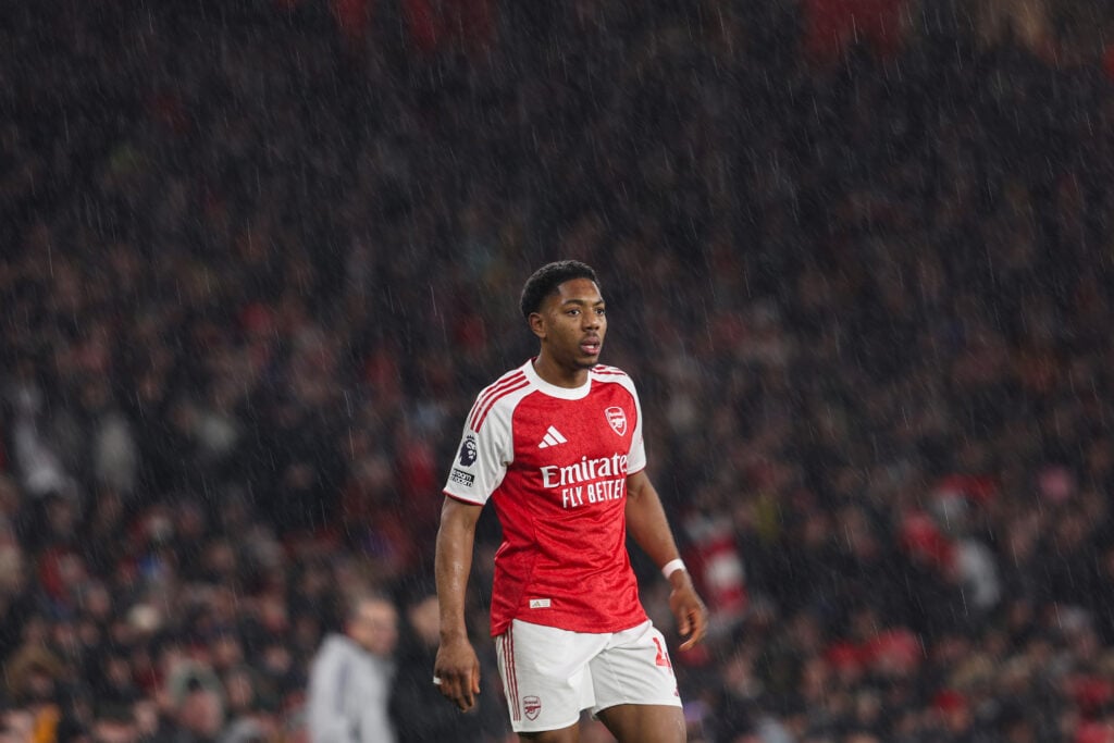 Myles Lewis-Skelly in action for Arsenal