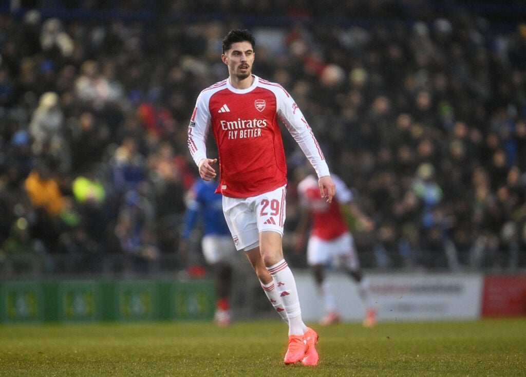 Kai Havertz in action for Arsenal against Portsmouth