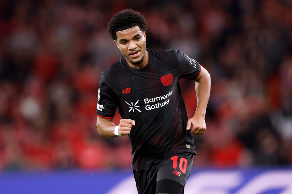Malik Tillman in action for Bayer Leverkusen