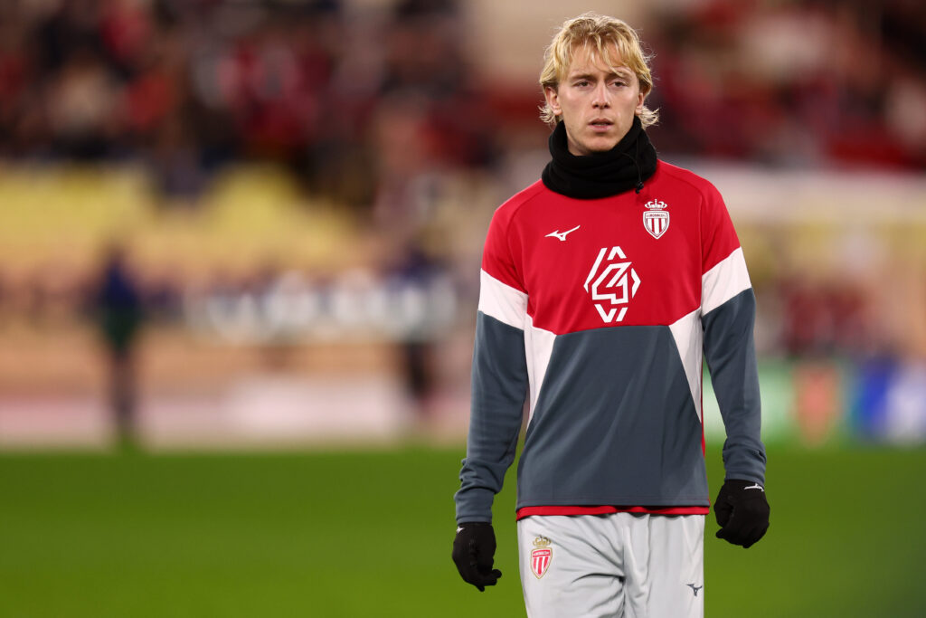 Mika Biereth of As Monaco Fc looks on during the UEFA