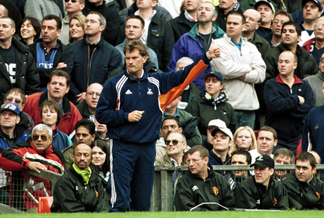 8 Apr 2001: Tottenham Hotspur manager Glenn Hoddle during the AXA FA Cup Semi-Final between Arsenal and Tottenham Hotspur at Old Trafford, Manches...