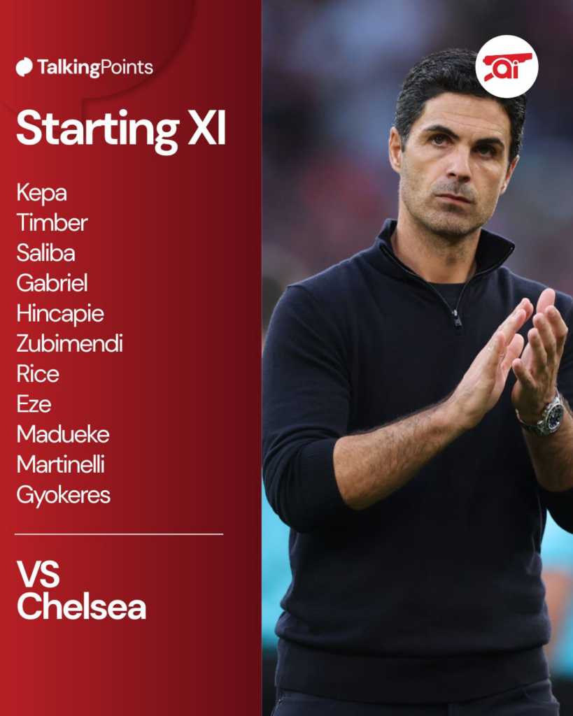 Arsenal vs Chelsea XI
