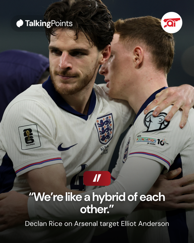 Elliot Anderson and Declan Rice