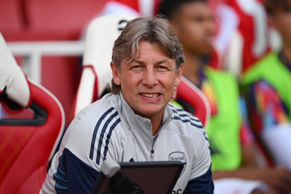 Gabriel Heinze looking on during an Arsenal game