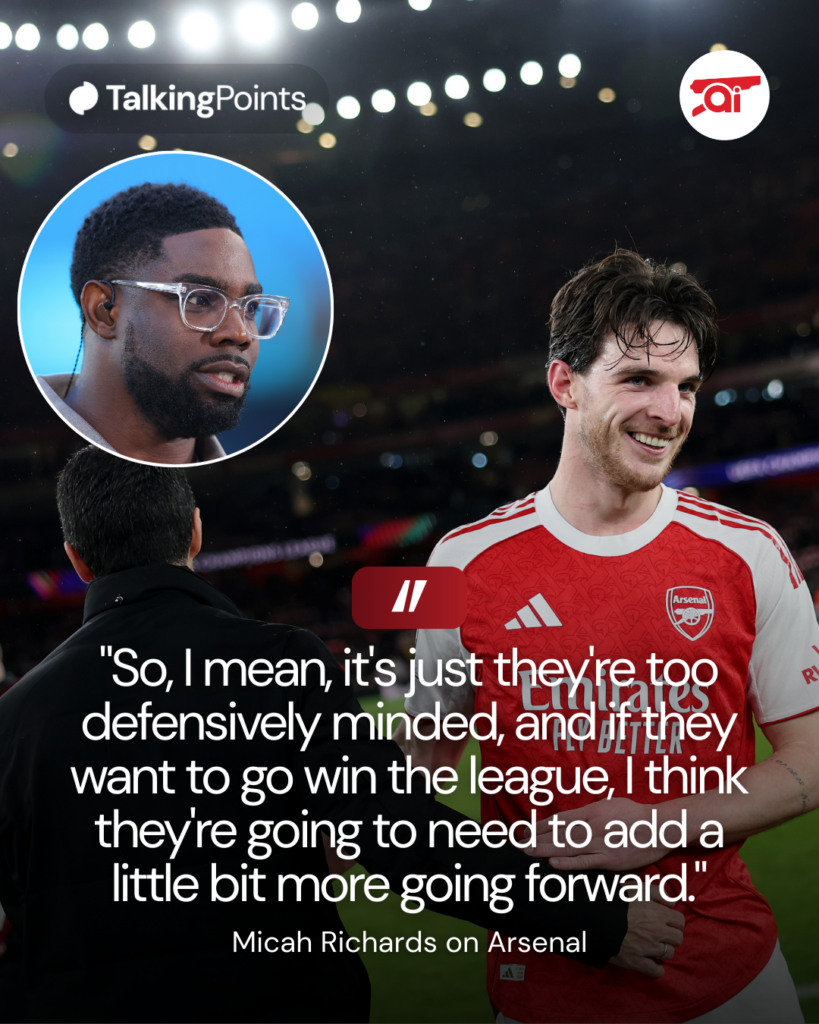 Micah Richards on Arsenal's attack