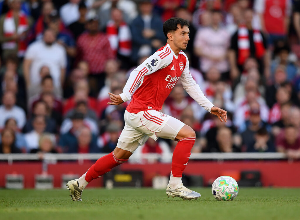 Martin Zubimendi in action for Arsenal against Newcastle United