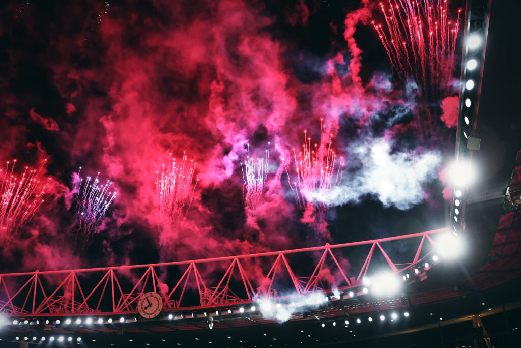Fireworks at the Emirates Stadium