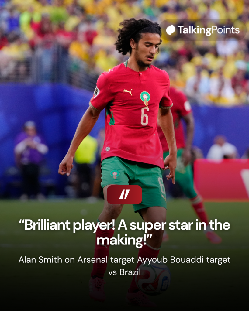 Alan Smith on Ayyoub Bouaddi