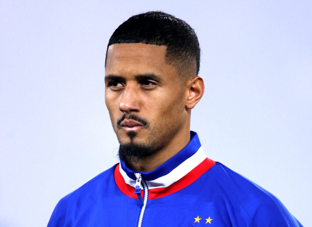 William Saliba of France portrait before the FIFA World Cup 2026 qualifier match between France and Azerbaijan at Parc des Prince.