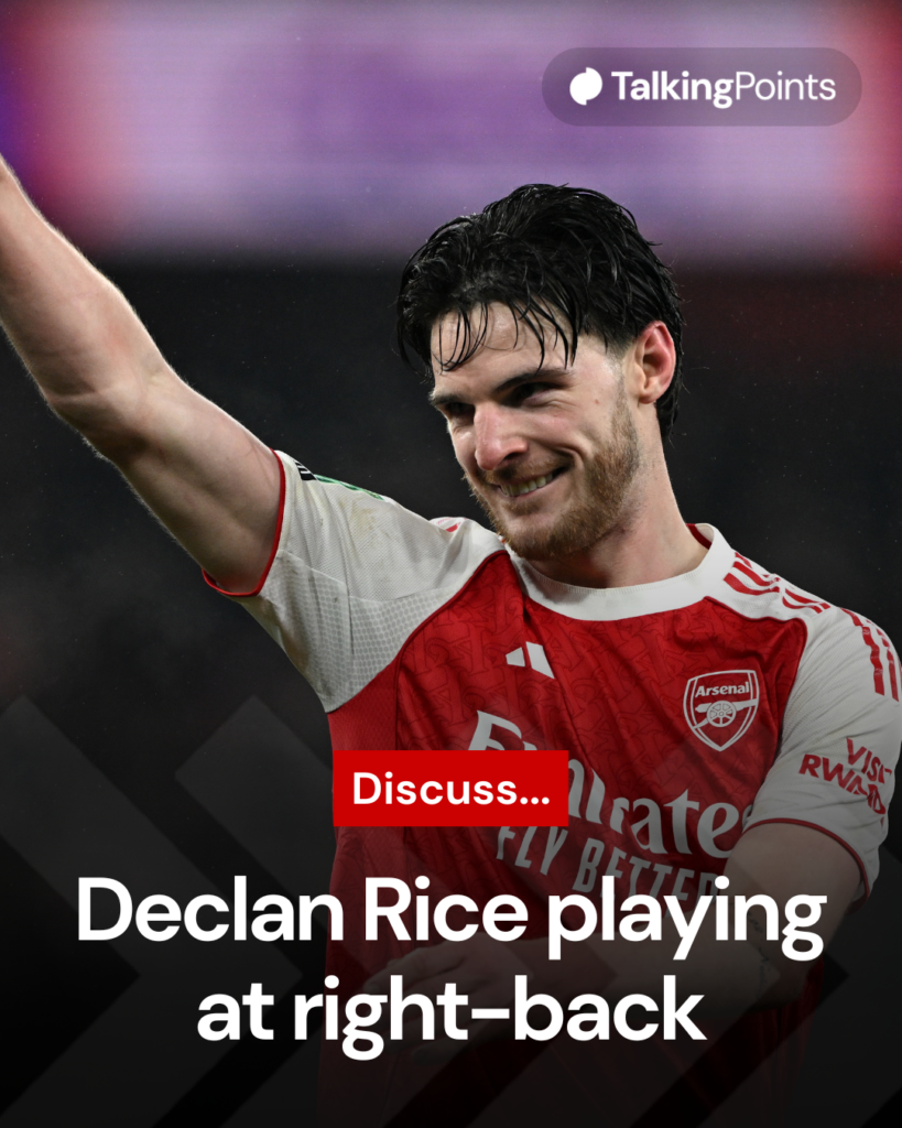 Declan Rice at right-back
