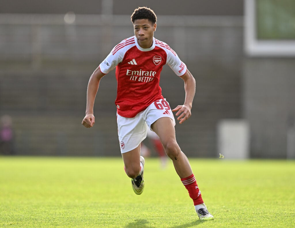 Mishel Nduka in action for Arsenal U19
